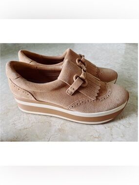 NWOB Dolce Vita Sz 8 Jhax Platform Sneakers in Toffee Suede